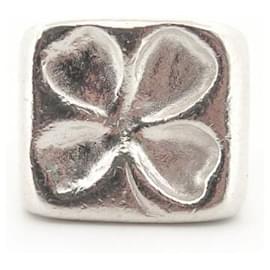 Chanel-CHANEL CLEFLE T RING53 Solid silver 925 58GR SILVER STERLING CLOVER RING-Silvery