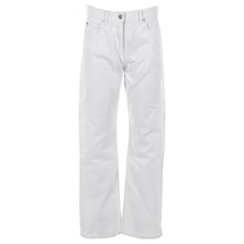 Valentino Garavani-Valentino High-Rise Wide-Leg Jeans aus weißer Baumwolle-Weiß