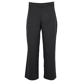 Max Mara-Max Mara Leisure Side Zip Closure Pants in Black Polyester-Black