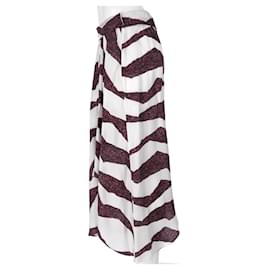 Isabel Marant-Isabel Marant Rebeca Asymmetrical Maxi Skirt in White and Brown Viscose-Multiple colors