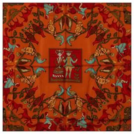 Hermès-Hermes Carré Early America Silk Scarf Cotton Scarf in Good condition-Other