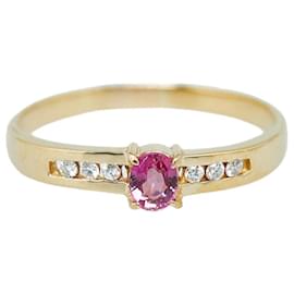 Autre Marque-18k Gold Diamond Ruby Ring-Other