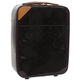 Louis Vuitton-LOUIS VUITTON Monogram Vernis Pegas 45 Suitcase Amarante M91277 LV Auth 66966-Other