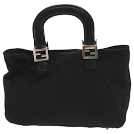 Fendi-FENDI Hand Bag Nylon Black 2321 26329 009 Auth ep3578-Black