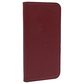 Louis Vuitton-LOUIS VUITTON Epi iPhone X / XS Folio iPhone Case Fuchsia M64468 LV Auth 67902-Fuschia