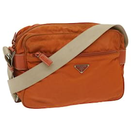 Prada-PRADA Shoulder Bag Nylon Orange Auth fm3214-Orange