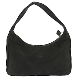 Prada-PRADA Hand Bag Nylon Black Auth 67987-Black
