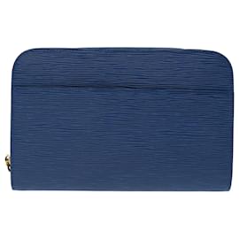 Louis Vuitton-Bolsa clutch LOUIS VUITTON Epi Orsay Azul Autenticação de LV 67862-Azul