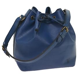 Louis Vuitton-LOUIS VUITTON Epi Petit Noe Bolso de hombro Azul M44105 LV Auth 68457-Azul