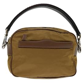 Prada-PRADA Shoulder Bag Nylon Brown Auth ki4171-Brown
