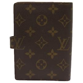 Louis Vuitton-LOUIS VUITTON Monogram Agenda PM Day Planner Cover R20005 Autenticação de LV 68183-Monograma