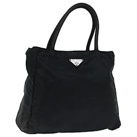 Prada-PRADA Hand Bag Nylon Black Auth fm3210-Black
