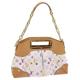 Louis Vuitton-LOUIS VUITTON Monogram Multicolor Judy MM Hand Bag 2Way White M40255 auth 67627-White
