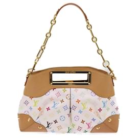 Louis Vuitton-LOUIS VUITTON Monogram Multicolor Judy MM Hand Bag 2Way White M40255 auth 67627-White