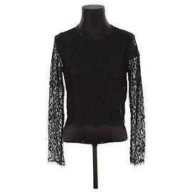 The Kooples Spitzenbluse Schwarz
