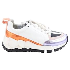 Pierre Hardy-Leather sneakers-White