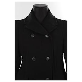 Carven-Manteau en laine-Noir