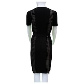 Chanel-Vestido negro Chanel Coco Cuba con cinturón.-Negro