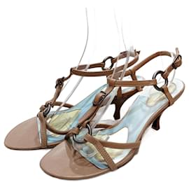 Bottega Veneta-Strappy sandals with kitten heel-Brown