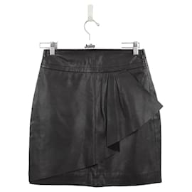 Berenice-Leather skirt-Black