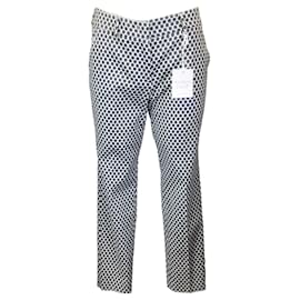 Autre Marque-Peserico Fácil Blanco / Pantalones de algodón con estampado de lunares grises-Multicolor