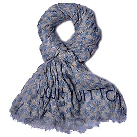 Stola Louis Vuitton Damier Azur cotone grigio Grigio