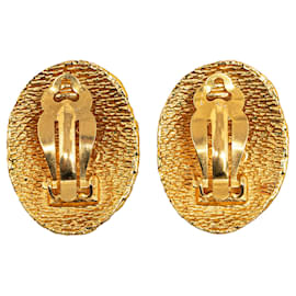 Chanel-Boucles d'oreilles à clip CC en or Chanel-Doré