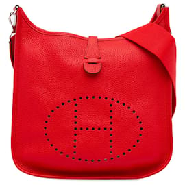 Hermès-Hermes Red Clemence Evelyne III PM-Rot