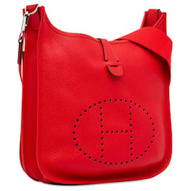 Hermès-Hermès Rouge Clémence Evelyne III PM-Rouge