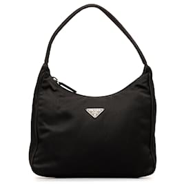 Prada-Prada Black Tessuto Handbag-Negro