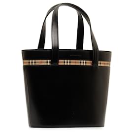 Burberry-Burberry Black Leather Handbag-Black