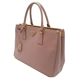 Prada-Bolso satchel con cremallera forrado en rosa Saffiano Lux Galleria de Prada-Rosa