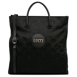 Gucci-Bolso satchel Off The Grid de nailon negro con GG de Gucci-Negro