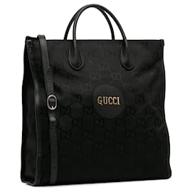 Gucci-Bolso satchel Off The Grid de nailon negro con GG de Gucci-Negro