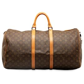 Louis Vuitton-Louis Vuitton Brown Monogram Keepall 55-Brown