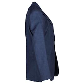 Maison Martin Margiela-Maison Margiela Suit Jacket in Navy Blue Wool and Cotton-Blue,Navy blue