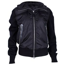 Tom Ford Iconic Cult Shell Panelled Jacket aus schwarzer Wolle mit Kapuze Schwarz