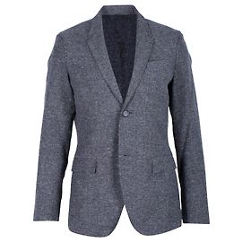 Burberry Slim Fit Flecked Twill Jacket in Grey Wool Brown