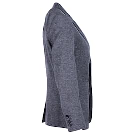 Burberry-Burberry Slim Fit Flecked Twill Jacket in Grey Wool-Grey