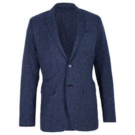 Giacca Burberry Slim Fit Flecked Twill in lana Blu Navy Blu Blu navy