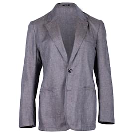Maison Martin Margiela-Maison Martin Margiela Single-Breasted Blazer in Grey Cotton-Brown