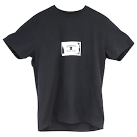 Givenchy-Givenchy Printed Logo T-Shirt in Black Cotton Jersey -Black