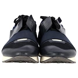 Balenciaga-Sneakers Race Runner di Balenciaga in pelle e mesh Blu Navy-Blu navy