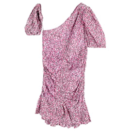 Isabel Marant Etoile-Minivestido estampado Isabel Marant Etoile em algodão rosa-Rosa