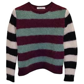 Max Mara-Max Mara Striped Sweater in Multicolor Mohair-Multiple colors