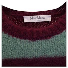 Max Mara-Pull Rayé Max Mara en Mohair Multicolore-Multicolore