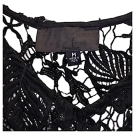 Nili Lotan-Nili Lotan Lace Camisole in Black Polyester-Black