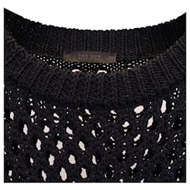 The row-Top in maglione lavorato a maglia oversize The Row in poliestere nero-Nero