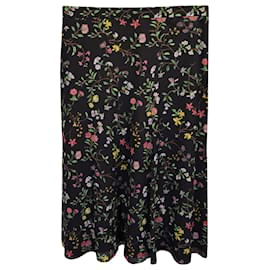 Altuzarra-Altuzarra Carol Floral-Print Skirt in Black Silk-Black