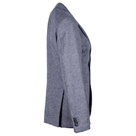 Ermenegildo Zegna-Z Zegna Slim-Fit Mélange Blazer in Grey Wool-Brown